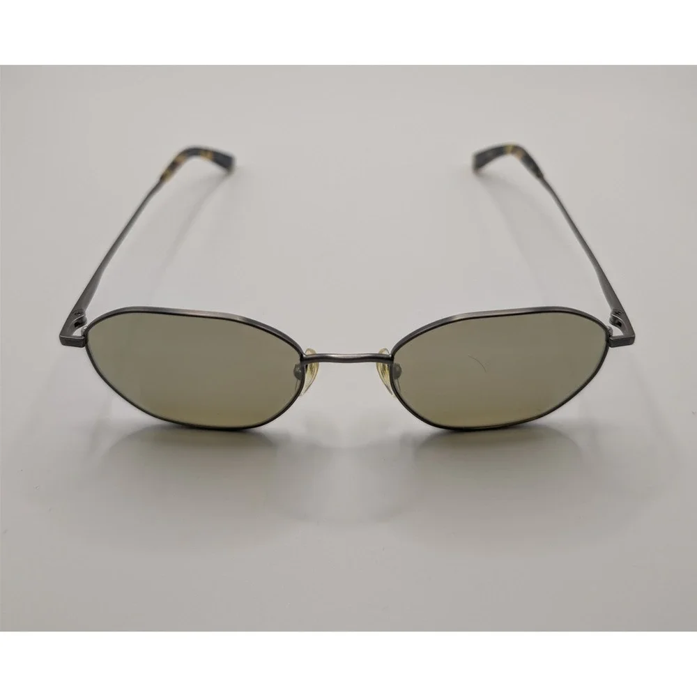 Gunmetal Hexagonal Metal Sunglasses FRAME ONLY Tortoiseshell Temple  50-18-140